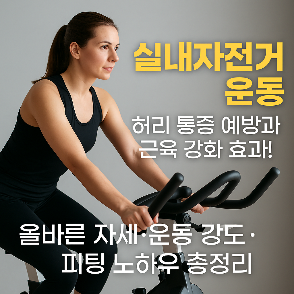 실내자전거 운동, 허리 통증 예방과 근육 강화 효과