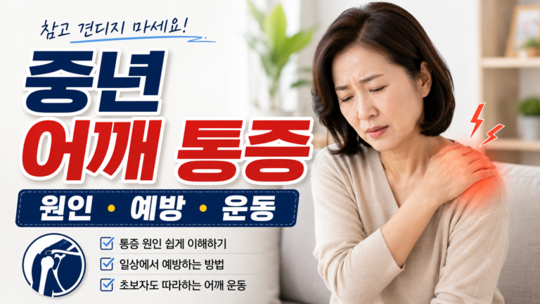 중년 어깨 통증 원인부터 예방·운동·관리법까지 한 번에 정리 (오십견 회전근개파열 증상)