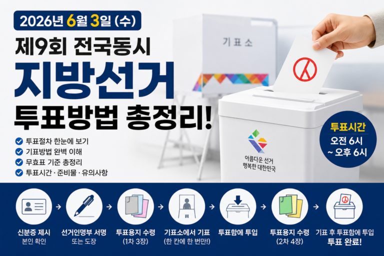 지방선거 투표방법 지방선거 기표방법