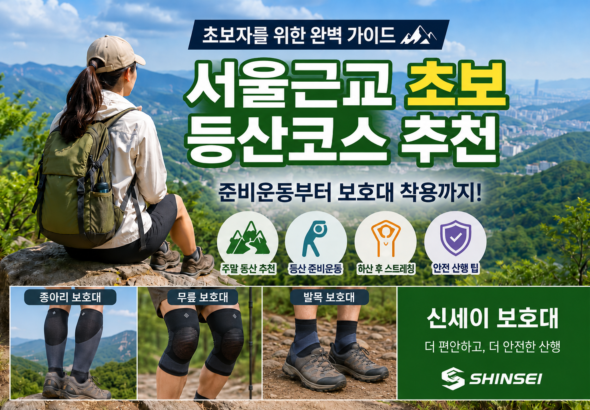 서울근교 초보 등산코스 주말 등산 추천 등산 준비운동 등산 무릎보호대 신세이 보호대