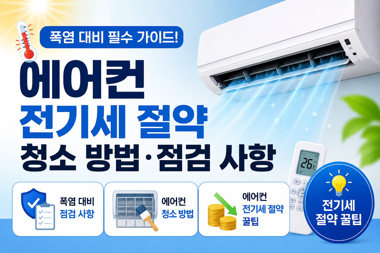 에어컨 전기세 절약 에어컨 청소 방법 에어컨 필터 청소 폭염 대비 에어컨 실외기 청소