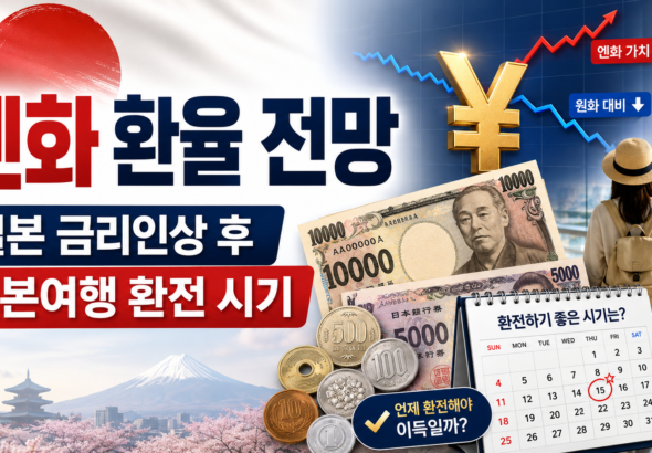 엔화 환율 전망 일본 금리 인상 일본여행 환전 엔화 환전 시기 엔화 환율