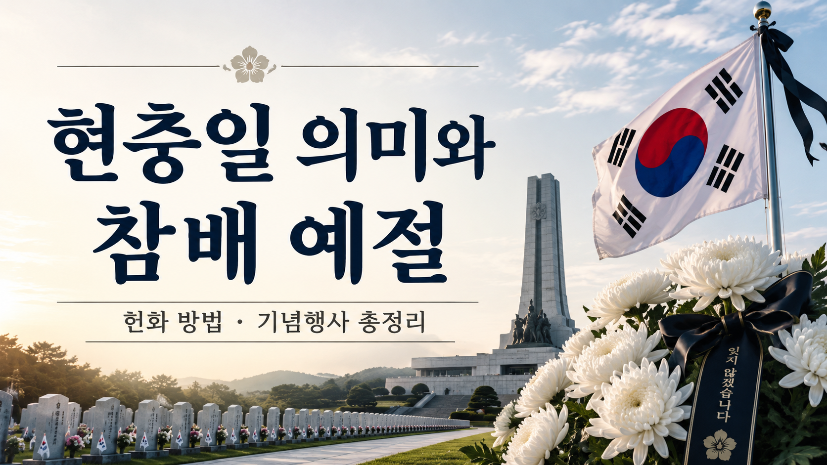 현충일 의미 현충일 행사 국립서울현충원 현충일 참배 예절 현충일 태극기 조기 게양