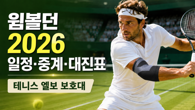 윔블던 2026 일정 윔블던 2026 중계 윔블던 2026 대진표 테니스 엘보 보호대 테니스 팔꿈치 통증